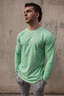 Long Sleeve Classic Fitted Tee - Green