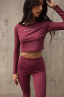 Danu Long Sleeve Crop - Maroon
