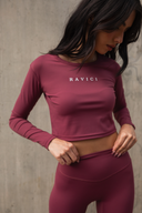 Danu Long Sleeve Crop - Maroon