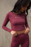 Reign Long Sleeve Crop - Maroon