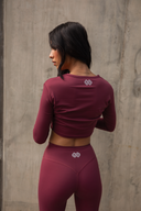 Danu Long Sleeve Crop - Maroon
