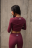 Reign Long Sleeve Crop - Maroon