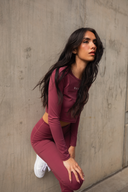 Danu Long Sleeve Crop - Maroon