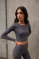 Danu Long Sleeve Crop - Grey