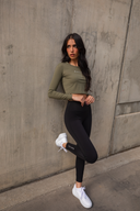 Danu Long Sleeve Crop - Olive