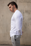 Long Sleeve Classic Fitted Tee - White