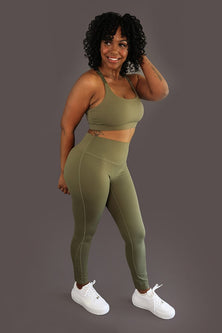 Onyx Legging -Olive - Ravici Athletica