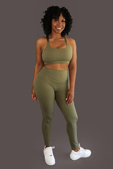 Onyx Legging -Olive - Ravici Athletica